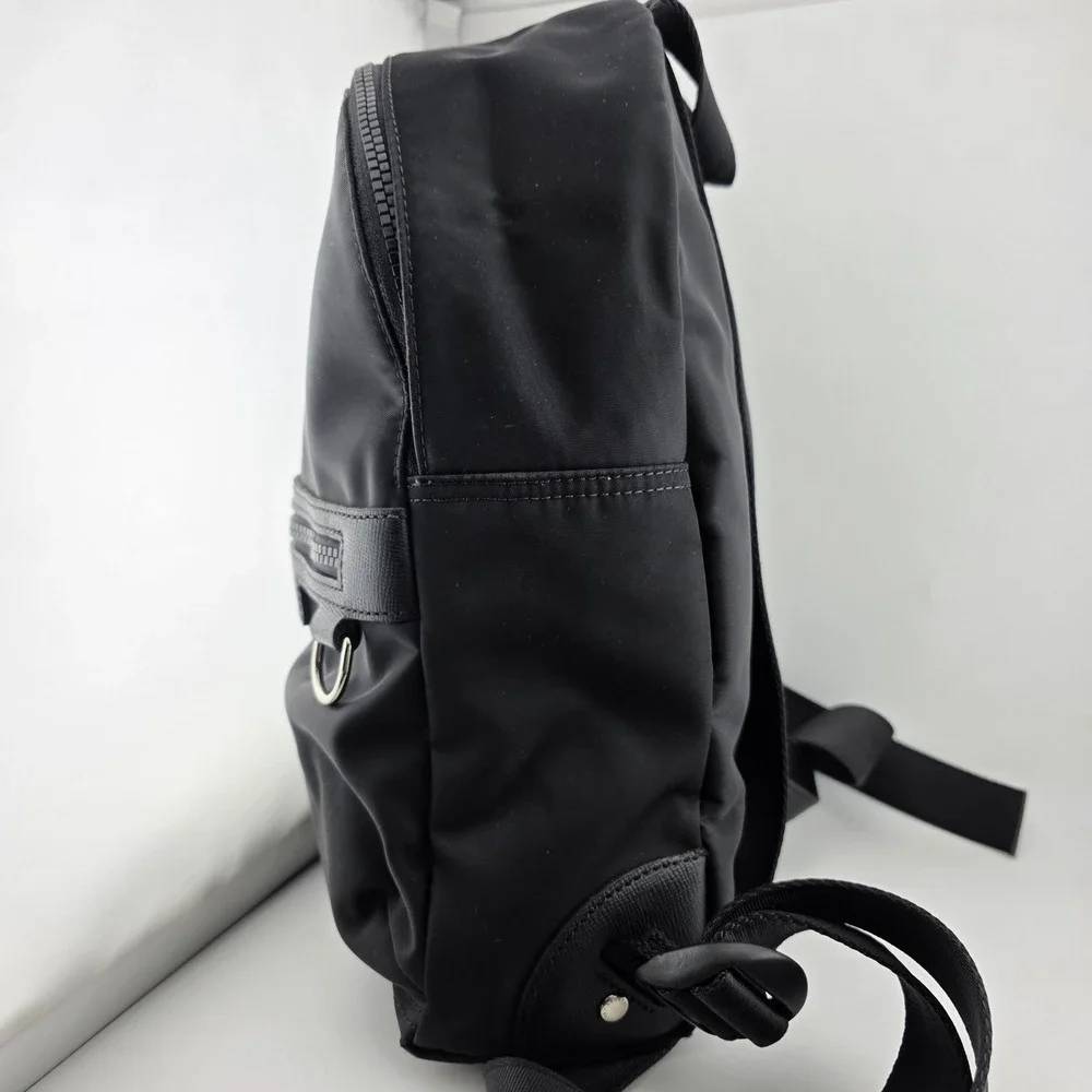 Longchamp Le Pliage Neo Backpack Nylon Leather Trim Women Small Black GOOD Chic